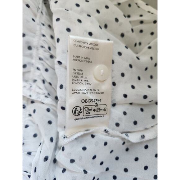 NWT Anthropologie Long-Sleeve Smocked Tiered Maxi Dress Sz SP Polka Dot #9M412 - Picture 14 of 14